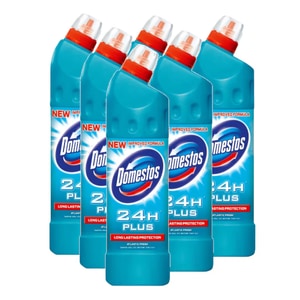 Dezinfectant toaleta Domestos Atlantic Fresh 24h Plus, 6 buc x 750 ml