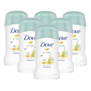 Set deodorant stick femei Dove Go Fresh Pear, 48h protectie, 6 buc x 40 ml