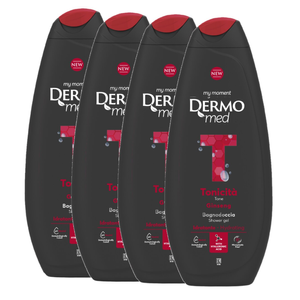 Gel de dus Dermomed Tonicita cu extract de ulei de ginseng, 4 buc x 750 ml