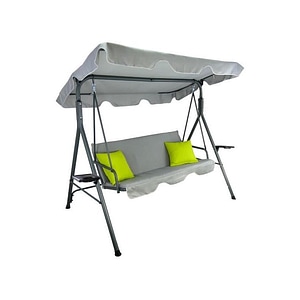 Balansoar gradina, 3 persoane, structura metal, 170 x 110 x 153 cm, Gri