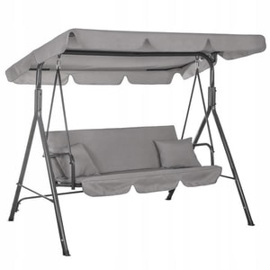 Balansoar gradina, 3 persoane, structura metal, 170 x 110 x 153 cm, gri