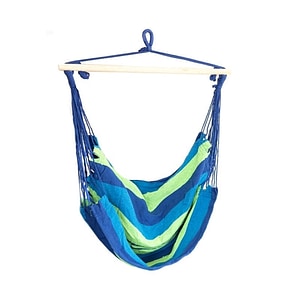 Hamac Scaun Suspendat, Bumbac, 100x90, albastru/verde