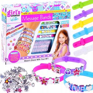 Set creativ Jokomisiada ZA3211, Pandantive, litere si benzi pentru bratari, 3 ani+