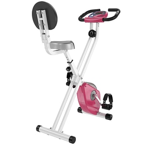 Bicicleta de camera pliabila Soozier, cu 5 pozitii reglabile si 8 nivele de rezistenta magnetica, 43x97x109cm, Otel, Gri si Negru