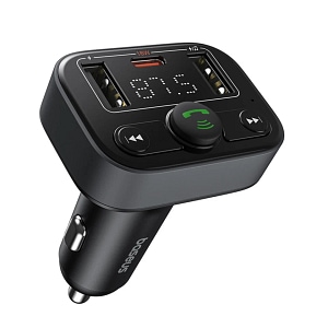 Modulator FM si Incarcator Auto Baseus S-09 Lite, Bluetooth 5.0, USB, USB-C, Display, PD18W, Negru