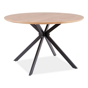Masa ASTER, stejar/negru, 120x120x75 cm