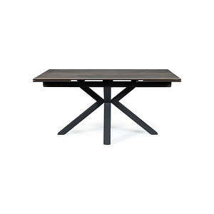 Masa extensibila COLUMBUS CERAMIC, maro/negru mat, sticla securizata/ceramica, 160/240x90x76 cm