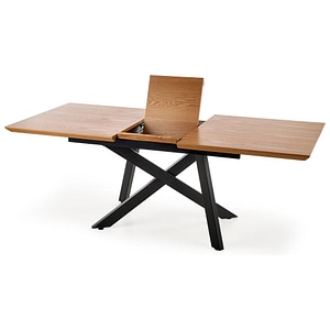 Masa extensibila Capital, stejar auriu/negru, 160/200x90x76 cm