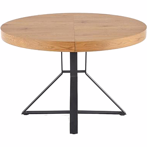 Masa extensibila MERCY, stejar/negru, 120/160x120x80 cm