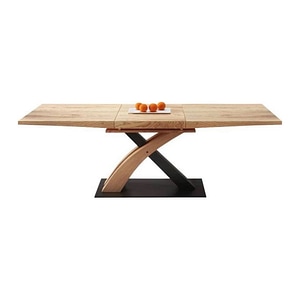 Masa extensibila SANDOR 3, stejar auriu/negru, 160/220x90x77 cm