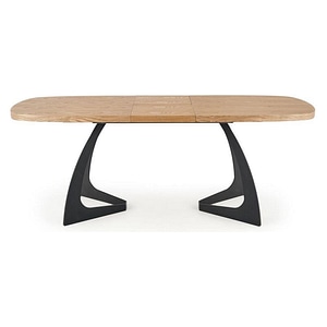 Masa extensibila VELDON, stejar/negru, 160/220x90x75 cm