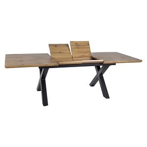 Masa extensibila XAVIERO II, stejar artisan/negru mat, 160-240x90x76 cm