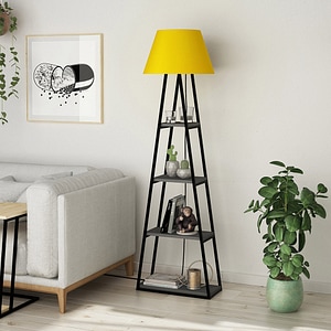 Lampadar HOMELUX, Harley, 50X22X165 Cm, 1Xe27, Galben, Pal Melaminat 18 Mm