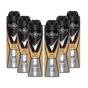 Deodorant spray Rexona Men Sport Defence pentru barbati, 48h protectie, 6 x 150 ml