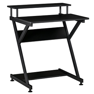 Masa cu suport PC Homcom, 70L x 60P x 85.5Acm, MDF/Metal, Negru