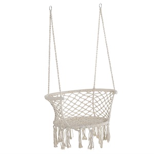 Hamac Boho Chic Style Outsunny, 80x60x36cm, Poliester/Macrame, Crem