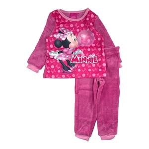 Pijama copii Minnie Mouse Disney, cu maneca lunga, cocolino, 6 ani, 116 cm, fucsia