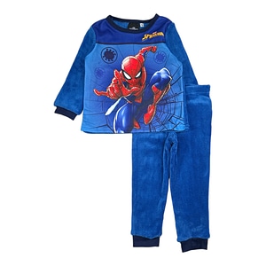 Pijama copii Spiderman, cu maneca lunga, cocolino, 5 ani, 110 cm, albastru