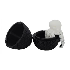 Figurina Sani, Ou mediu cu octopus mini 67x 85 mm, Negru, Alb