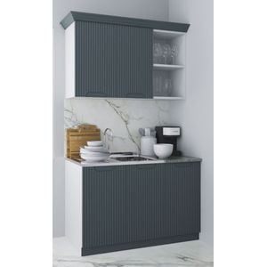 Set bucatarie cu soft-close si fronturi MDF Badenmob, seria Space, 120cm, Antracit