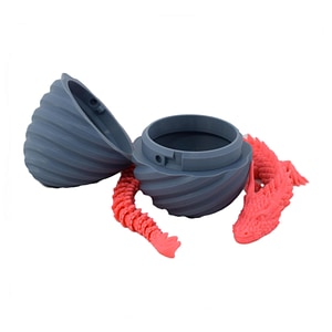 Figurina Sani, Dragon in Ou Spirala 90 x 120 mm, Gri, Roz