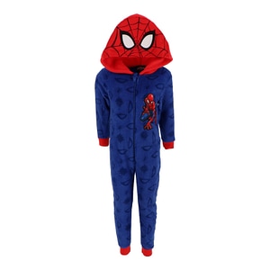 Pijama tip Overall coral-fleece Spiderman, 110-116 cm, Albastru