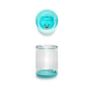Pahar copii Melii, Design interior urs, Capacitate 145 ml, Albastru