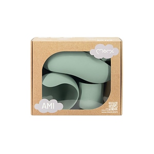 Set diversificare Momi Ami, Din silicon, Fara BPA, 6 piese, Verde