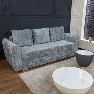 Canapea Extensibila Lacrima Bonell Max, 220cm x 105cm x 73cm, Kim 15 Gri inchis