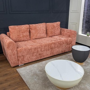 Canapeaua Extensibila Lacrima Bonell Max, 220cm x 105cm x 73cm, Kim 6 Caramiziu
