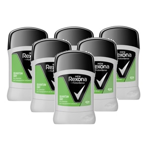 Deodorant stick pentru barbati Rexona Quantum Dry, 6 buc x 50 ml