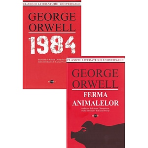 Set 2 carti: George Orwell. Ferma animalelor + 1984 - George Orwell