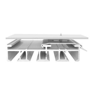 Set sina aluminiu SP alb, 3 canale, 240 cm - accesorii incluse