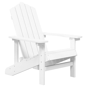 Scaun de gradina vidaXL Adirondack, alb, HDPE
