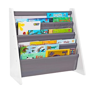Raft Ginger Home, Multifunctional, Pentru carti si jucarii, Organizator, Biblioteca, Alb/Gri
