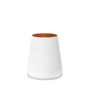 Set pahare tumbler Stolzle, linia Power, 380 ml, 6 piese, cristalina, alb mat bronz