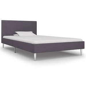 Cadru de pat vidaXL, gri, 90 x 200 cm, material textil