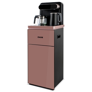 Dozator apa de podea ZASS ZWD 23 WF cu sistem de filtrare si Tea Bar, multifunctional, apa rece/calda, ceainic, racire cu compresor, Rose gold