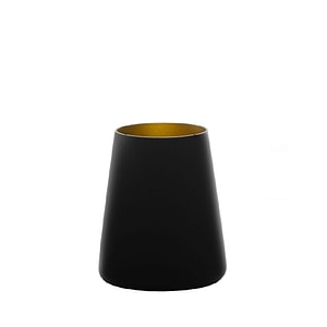 Set pahare tumbler Stolzle, linia Power, 380 ml, 6 piese, cristalina, negru mat auriu