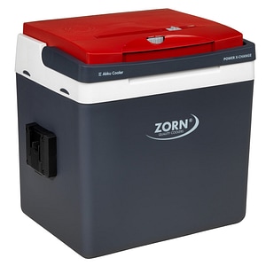 Lada frigorifica auto si camping ZORN Z 26 LNE PX, 25 litri, alimentare 12V/230V, racire si incalzire, alb-rosu-gri