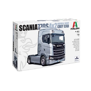Macheta automodel de construit Camion si remorca Scania S770 Norm. Roof Grey Cab Scara 1:24 Italeri 3971