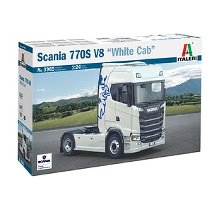 Macheta automodel de construit Camion si remorca Scania 770S V8 White Cab Scara 1:24 Italeri 3965