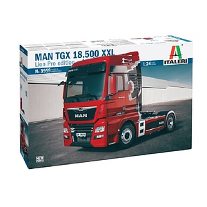 Kit de construit camion MAN TGX 18.500 XXL Lion Pro Edition, Lungime 25.7 cm, Scara 1:24,3959