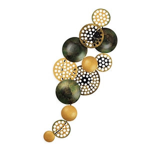 Panou metalic decorativ perete 3D Deco Art Studio Casa, 90 x 42 cm, Verde