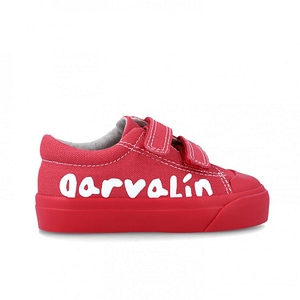 Tenisi copii Garvalin, Canvas, Marime 26, Inchidere velcro, rosu