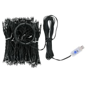 Instalatie pentru Bradul de Craciun cu 500 LED-uri Alb Rece, Inaltime 500 cm, Tip Piramida pentru Exterior sau Interior