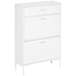 Pantofar HomCom, 75x26x110cm, PAL/MDF/Metal, Alb