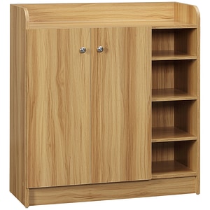 Dulap pentru incaltaminte pentru 12 perechi HomCom, 83x30x90cm, PAL, Maro