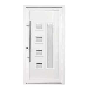 Usa Intrare PVC DAFINA, 5 camere, 980x2000 mm, alb, deschidere stanga privit din interior