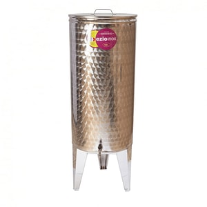 Butoi Cisterna EZIO INOX, pentru Vin, 100 Litri, cu Etansare Capac Parafina